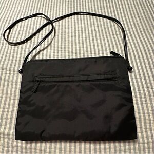 Bags by Pinky Black Nylon Crossbody Bag‎ Zippered Made in USA Minimalist Travel